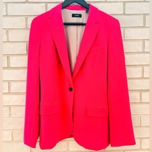 Theory Fuchsia Angled Blazer in Admiral Crepe